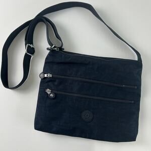 Kipling Alvar Crossbody Bag Blue Nylon Purse Lightweight Travel Messenger Women
